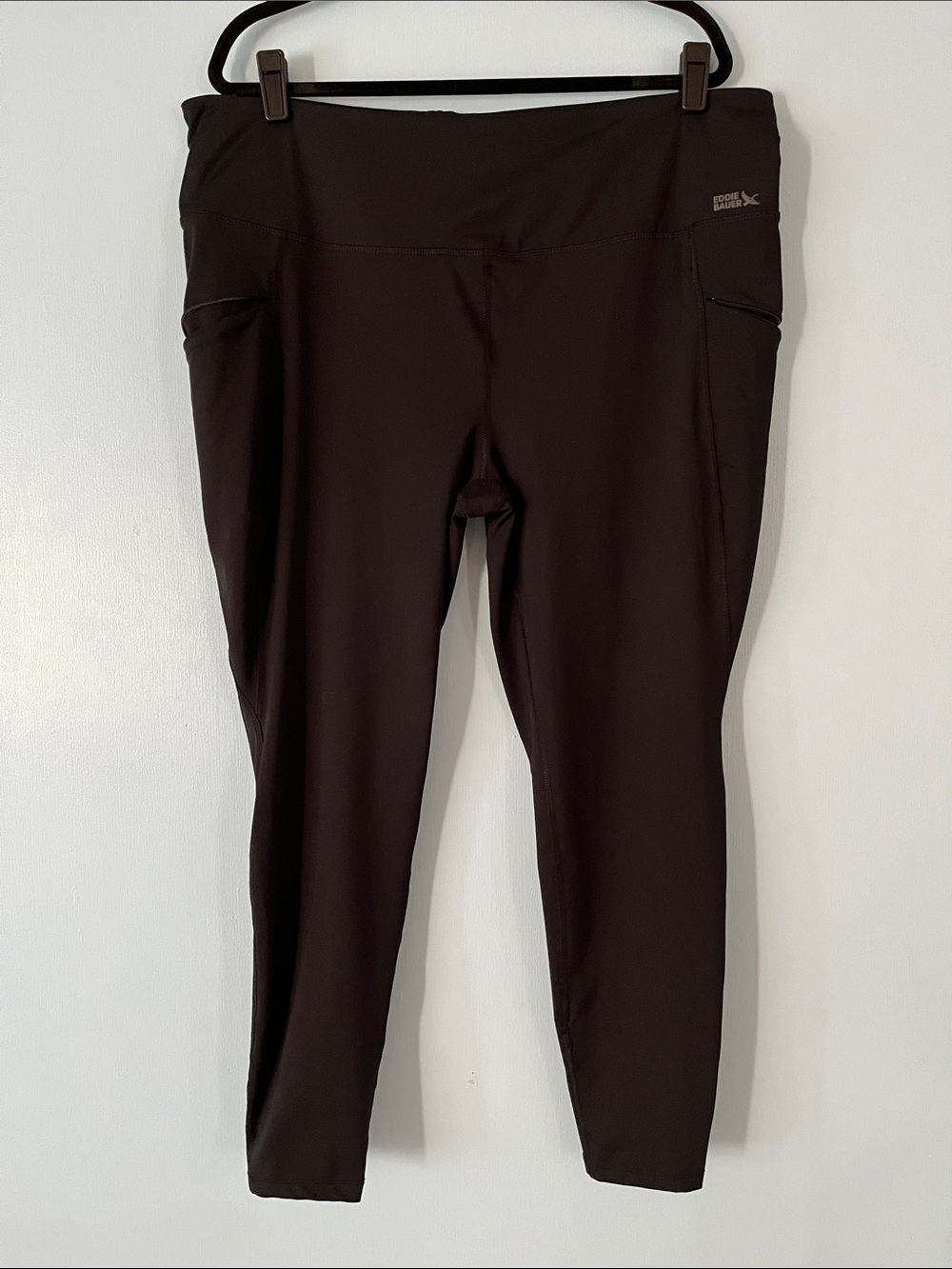 Eddie Bauer Black trail tight High-Waist Performance Leggings Side Pockets XXL